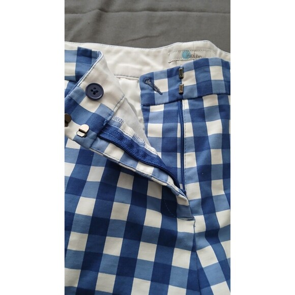 Boden Richmond Blue & White Checkered Shorts 4‎ '' size 8 - Picture 5 of 10